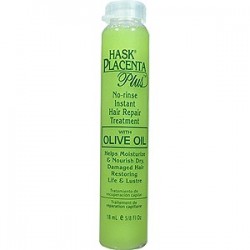 Hask Placenta Plus No-Rinse Instant Hair Repair Treatment with Olive Oil 