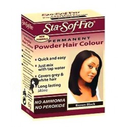Sta-Sof-Fro Permanent Hair Dye Colour Powder Brown Black